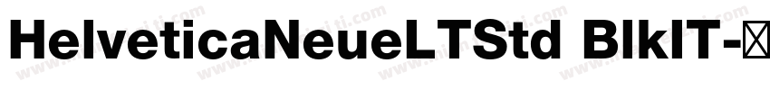 HelveticaNeueLTStd BlkIT字体转换
